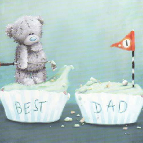 Best Dad Golfing Me to You Bear Card £1.95